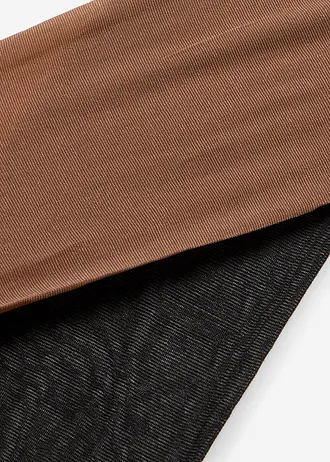 Rajstopy 20 den (2 pary) • czarny / jasnobrazowy • sklep bonprix