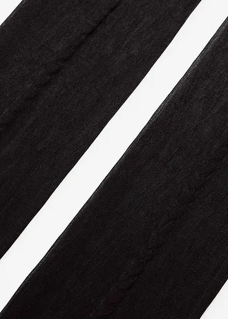 Jemné punčochové kalhoty s pohodlným pasem 30 DEN, barva: černá