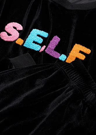 Domácí souprava ze sametu • černá • bonprix obchod