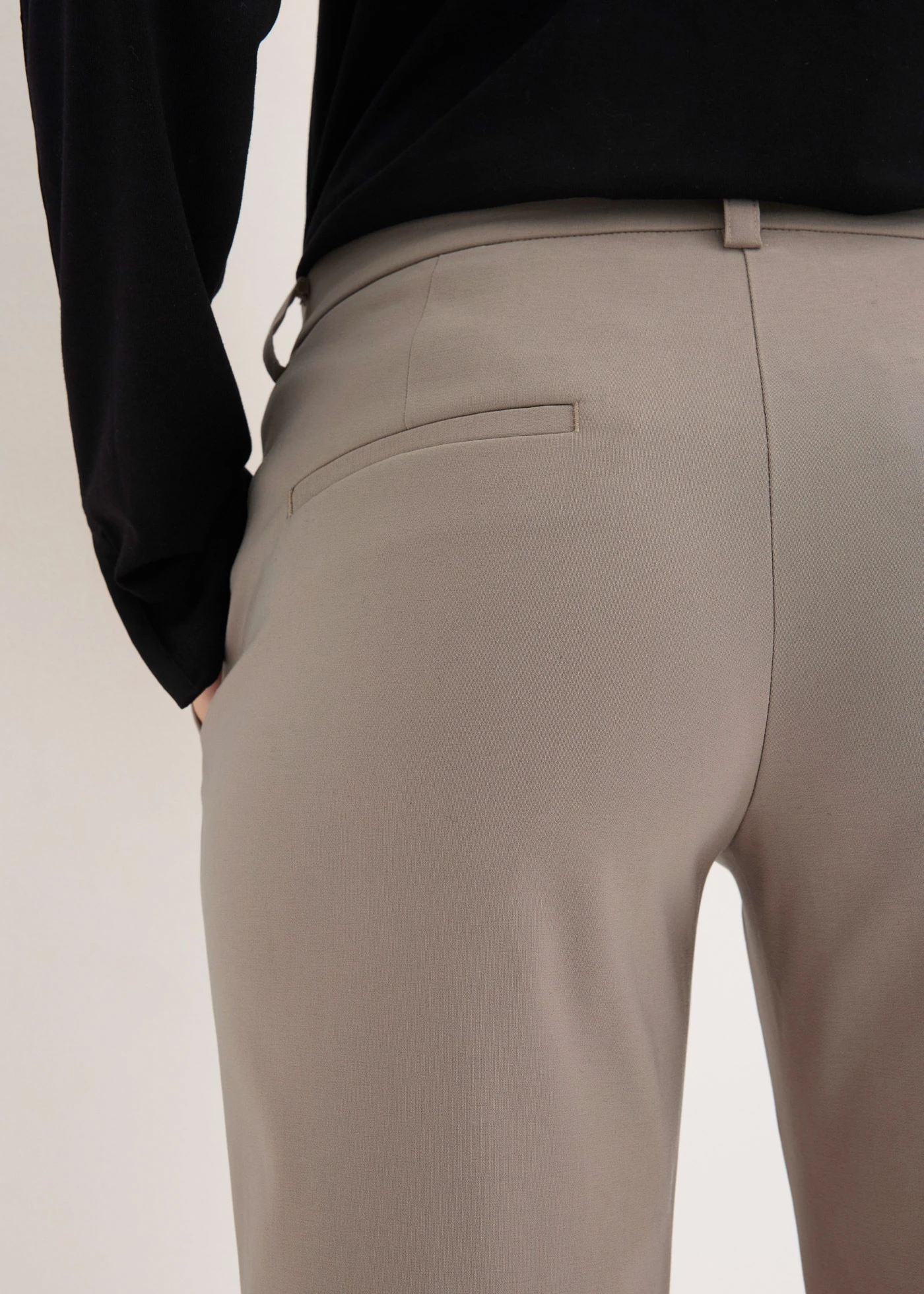 Pantalon en bengaline extensible • taupe • Boutique bonprix