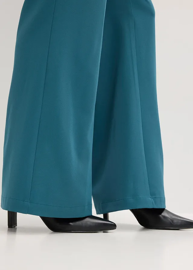 Pantalon large à pinces et taille élastiquée • vert poivre • product-page.page-title-suffix