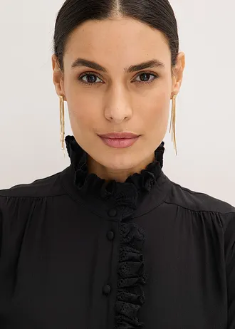 Bluză din crep vaporos • negru • magazin bonprix