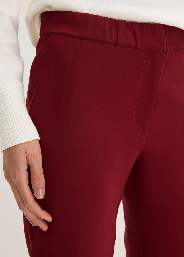 Pantalon en bengaline extensible • rouge rubis • product-page.page-title-suffix
