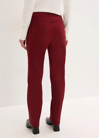 Pantalon en bengaline extensible, Couleur: rouge rubis