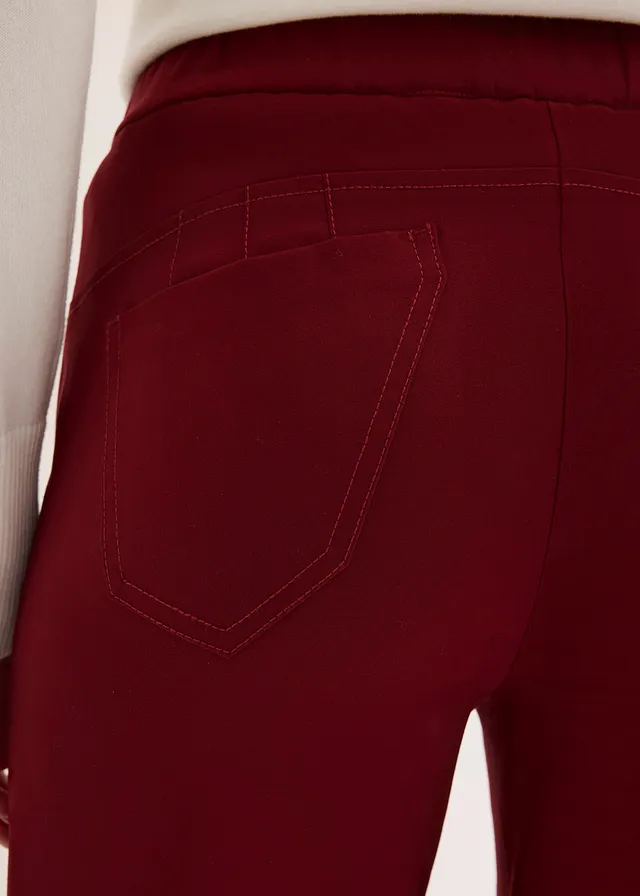 Pantalon en bengaline extensible • rouge rubis • product-page.page-title-suffix