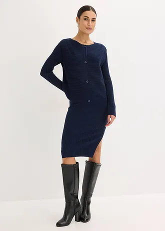 Rochie și vestă (set/2piese) • bleumarin • magazin bonprix