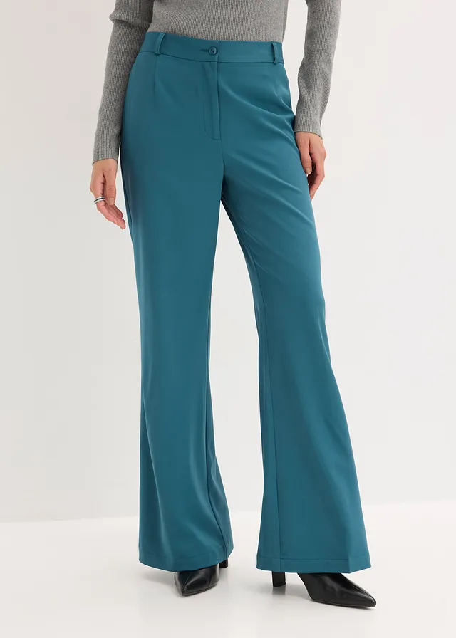 Pantalon large à pinces et taille élastiquée • vert poivre • product-page.page-title-suffix