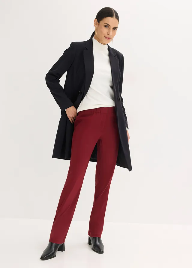 Pantalon en bengaline extensible • rouge rubis • product-page.page-title-suffix