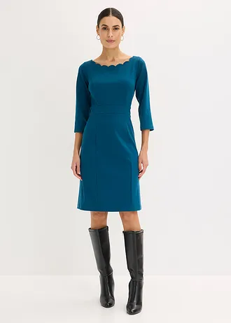 Robe fourreau en jersey milano • pétrole • Boutique bonprix