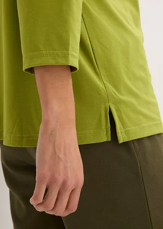 Bluză tricot tip tunică • verde mușchi • magazin bonprix