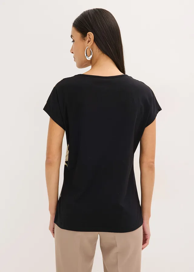 T-shirt • noir/sable clair/camel floral • product-page.page-title-suffix