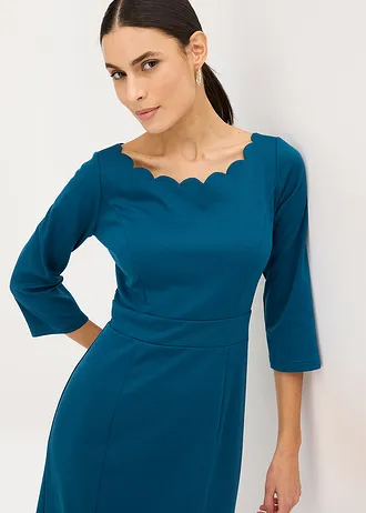 Robe fourreau en jersey milano • pétrole • Boutique bonprix