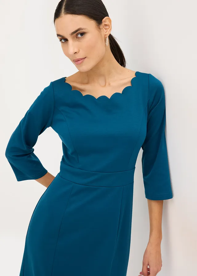 Robe fourreau en jersey milano • pétrole • product-page.page-title-suffix