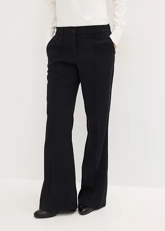 Pantalon de tailleur, jambe évasée • noir • Boutique bonprix