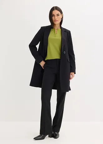 Hosszú ujjú póló szatén betéttel • mohazöld • bonprix áruház