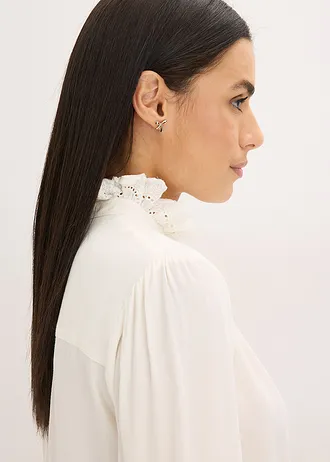 Blouse van lichte crêpe • wolwit • bonprix online shop