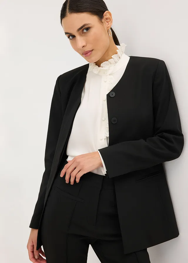 Blazer en bengaline extensible • noir • product-page.page-title-suffix