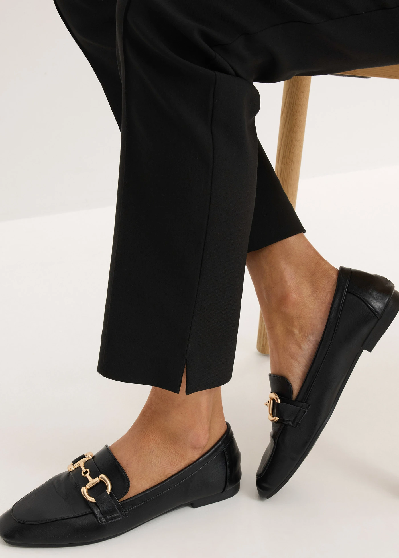 Pantalon taille extensible en bengaline • noir • Boutique bonprix