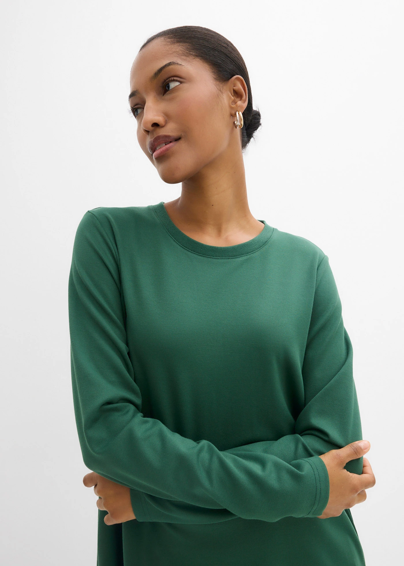 Shirtjurk in A-lijn van viscosemix • donkergroen • bonprix online shop