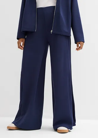 Pantalon ample à pli sur le côté • bleu foncé • Boutique bonprix