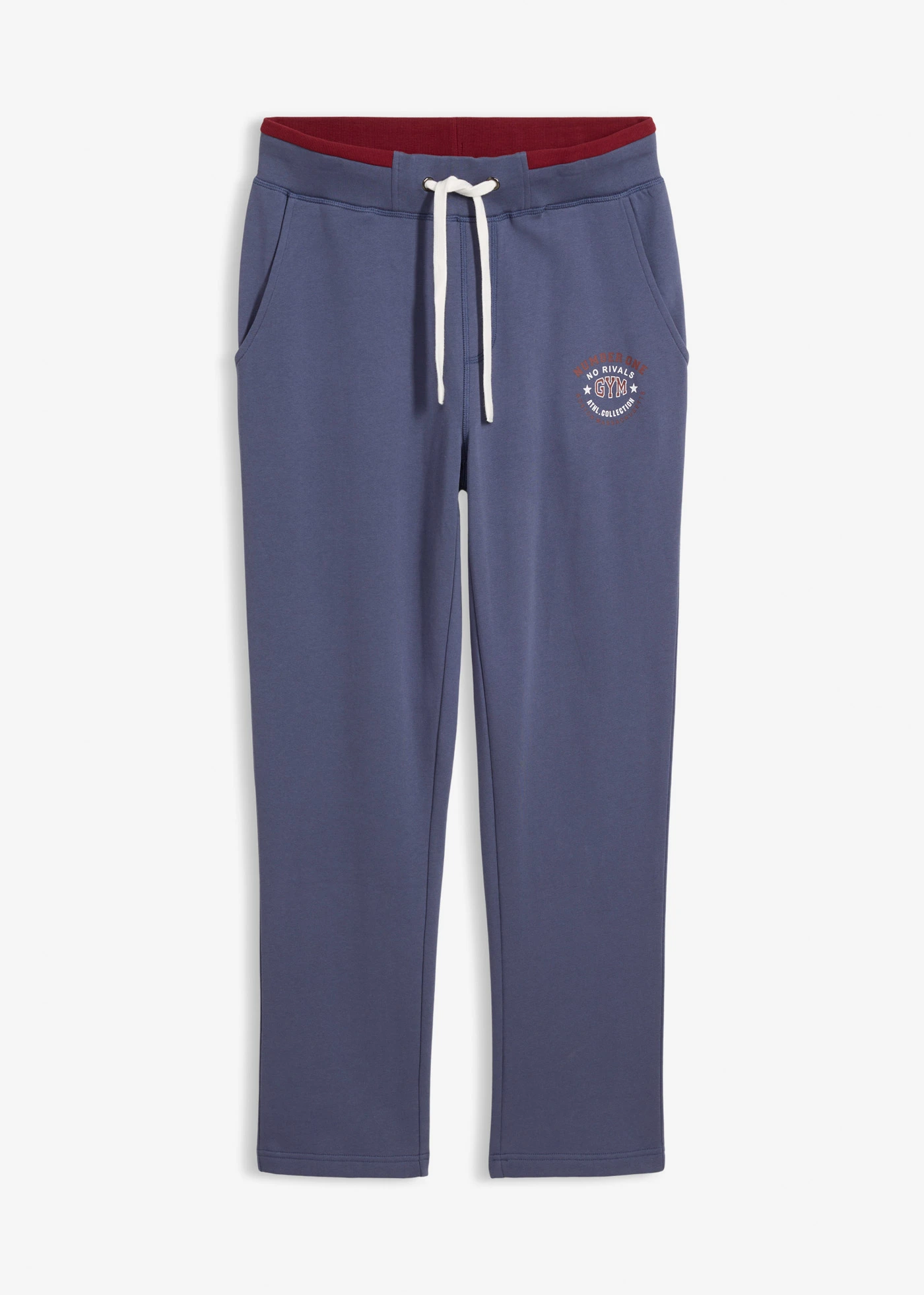 Spodnie sportowe ze sportowymi detalami • indygo • sklep bonprix