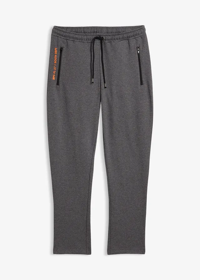 Joggingbroek met ritszakken, Kleur: grijs gemêleerd
