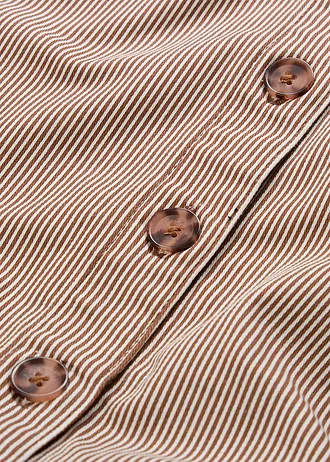 Midi sukňa, pásikovaná • gaštanovo hnedá-biela vlna pásikovaná • obchod bonprix