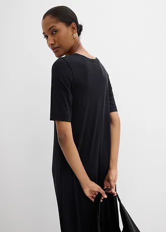 Maxi jurk van zachte modalmix • zwart • bonprix online shop