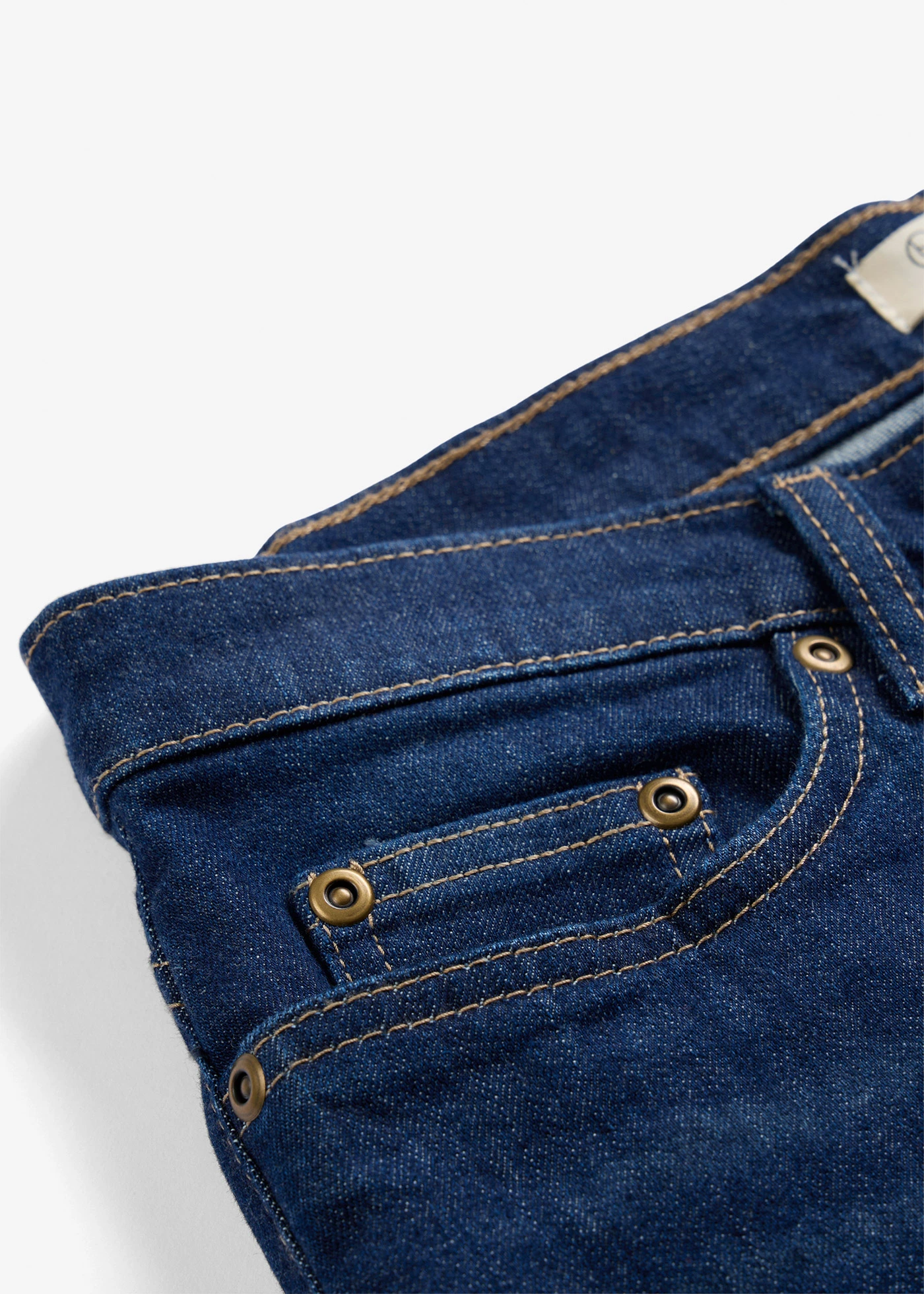 Blugi evazați, Mid Waist • bleumarin denim uzat • magazin bonprix