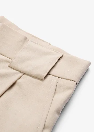 Pantaloni Barrel cu talie înaltă • bej nisipiu mat melanj • magazin bonprix