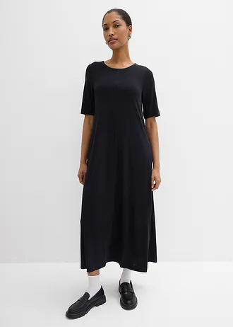 Maxi jurk van zachte modalmix • zwart • bonprix online shop