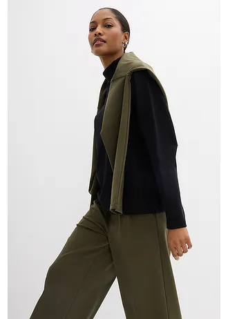 Colshirt van biologisch katoen • zwart • bonprix online shop