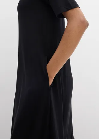 Rochie maxi din material moale cu modal • negru • magazin bonprix