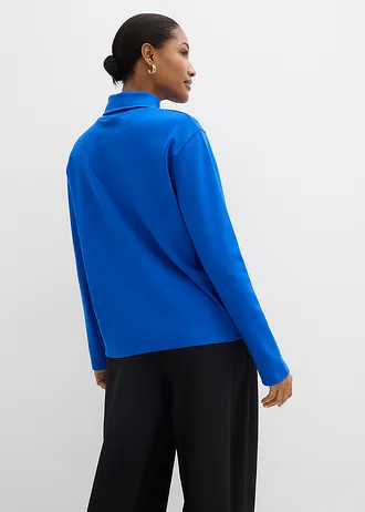 Colshirt van biologisch katoen, Kleur: arctisch blauw