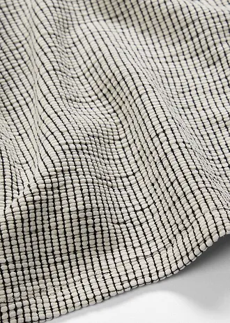 Póló puha viszkóz keverékből • gyapjúfehér/fekete kockás • bonprix áruház