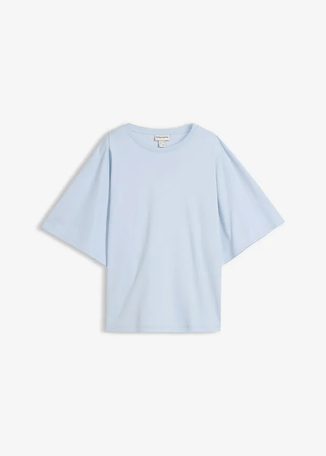 T-shirt en jersey lourd • bleu poudré • Boutique bonprix