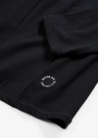 Termo sportovní bunda s polovičním zipem, rychleschnoucí • černá • bonprix obchod