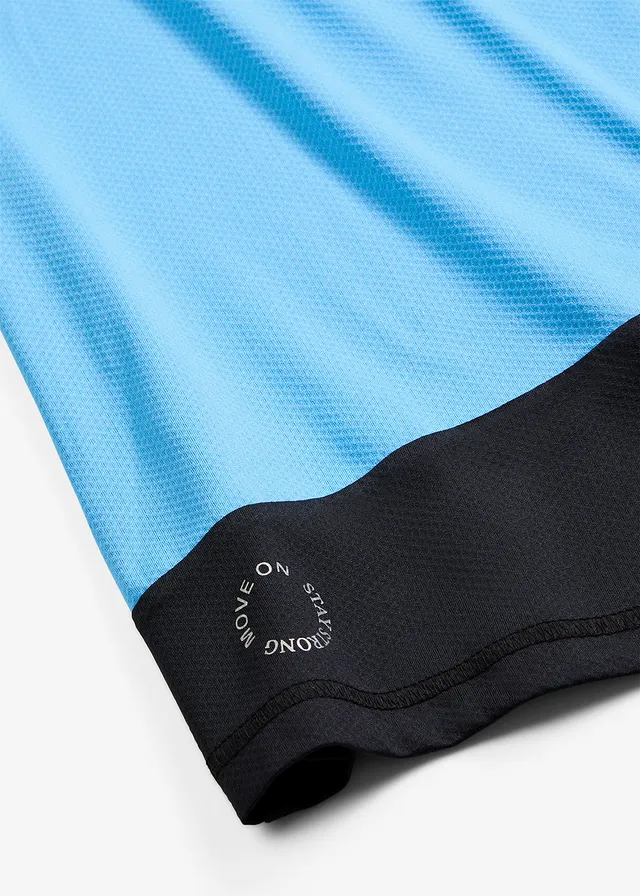 Sportshirt met structuur look • briljantblauw-zwart • product-page.page-title-suffix