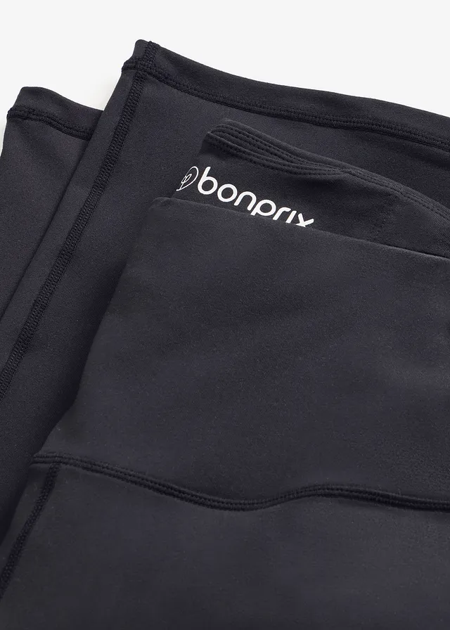 Športové legíny zo stabilnej bavlny, rovný strih • čiernosivá • obchod bonprix