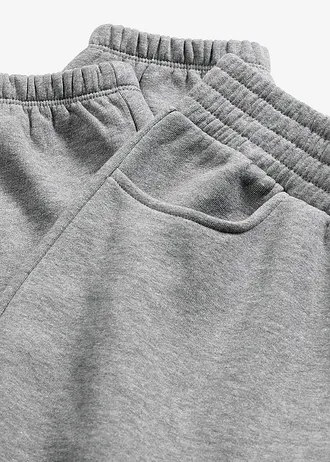 Joggingbroek van biologisch katoen • grijs gemêleerd • bonprix online shop