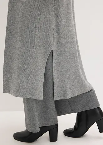 Gilet long en maille • gris chiné • Boutique bonprix