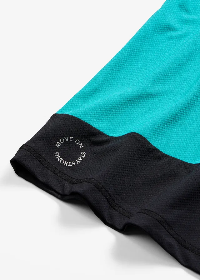 Sportshirt met structuur look • smaragd-zwart • product-page.page-title-suffix