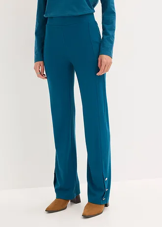 Pantaloni din jerse din Punto di Roma • albastru-petrol • magazin bonprix