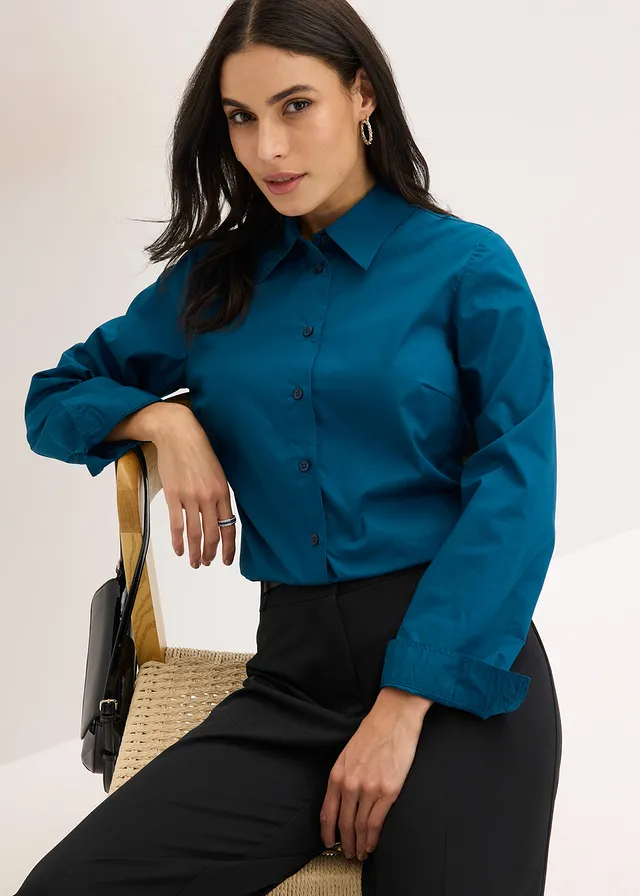 Košilová halenka černá