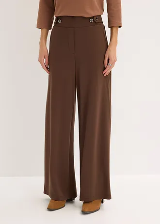 Pantaloni din jerse cu benzi decorative • maro • magazin bonprix