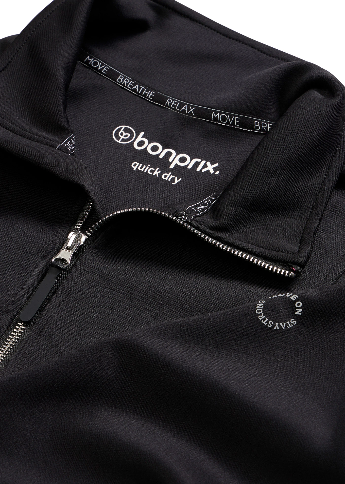 Jachetă sport cu guler înalt • negru • magazin bonprix