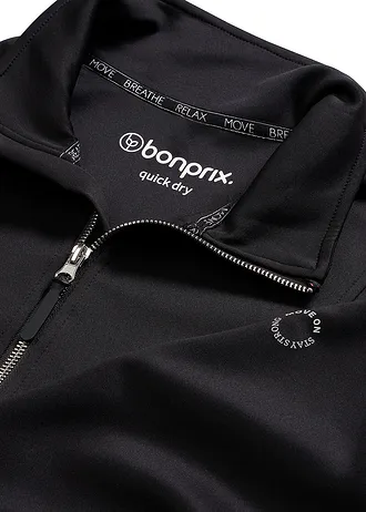 Jachetă sport cu guler înalt • negru • magazin bonprix