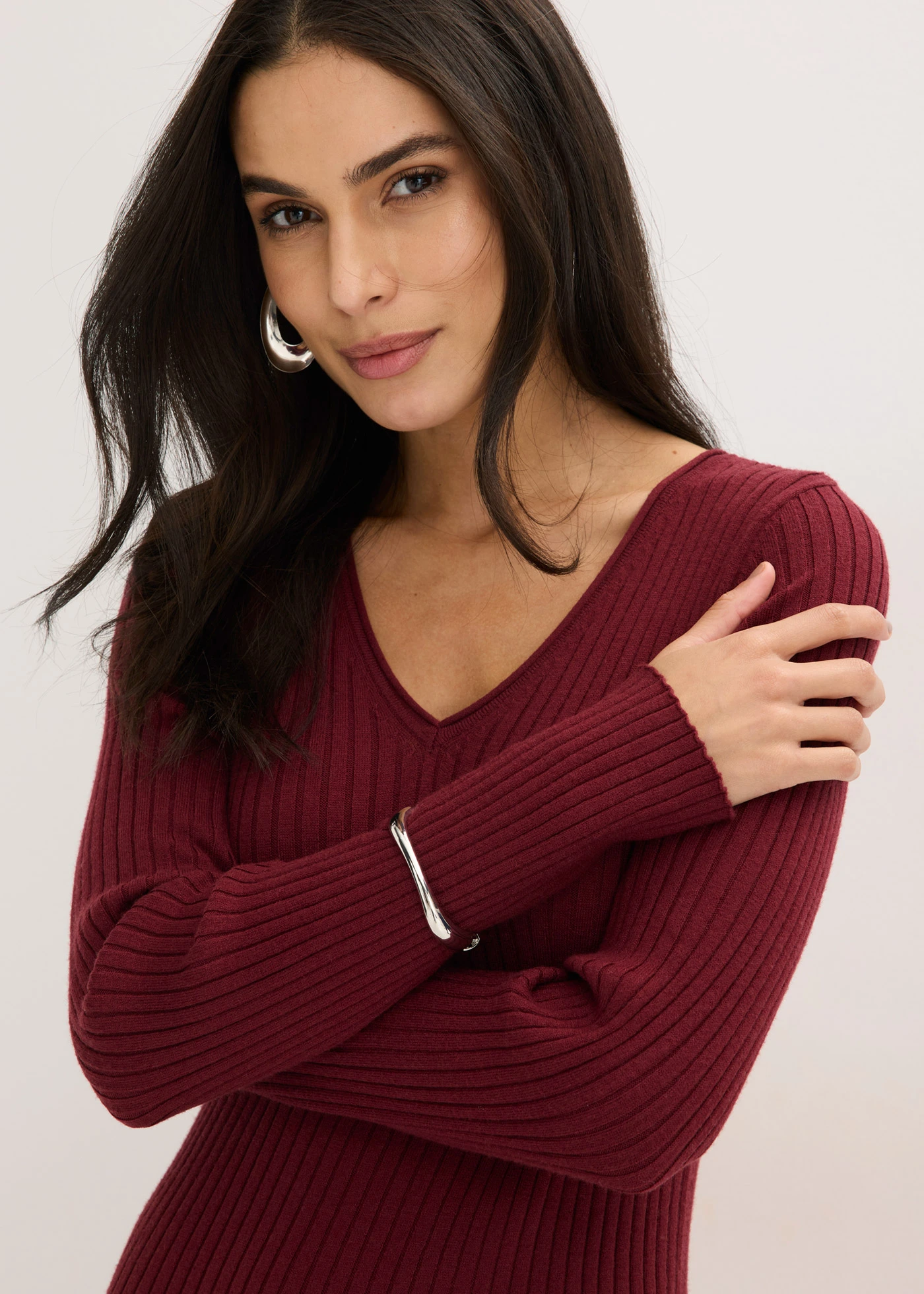 Rochie și vestă (set/2piese) • roșu rubiniu • magazin bonprix