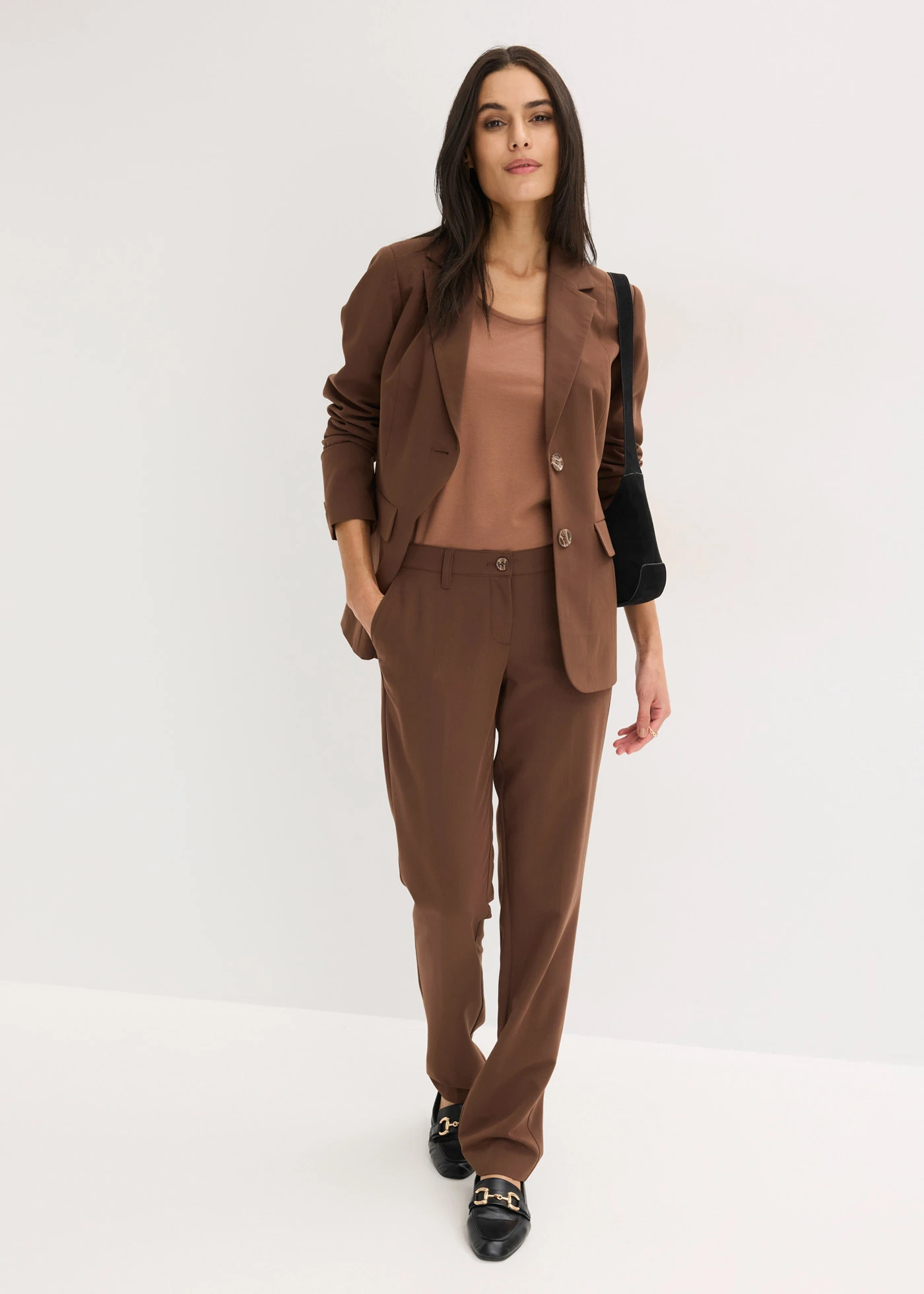 Broekpak (2-dlg.) • bruin • bonprix online shop