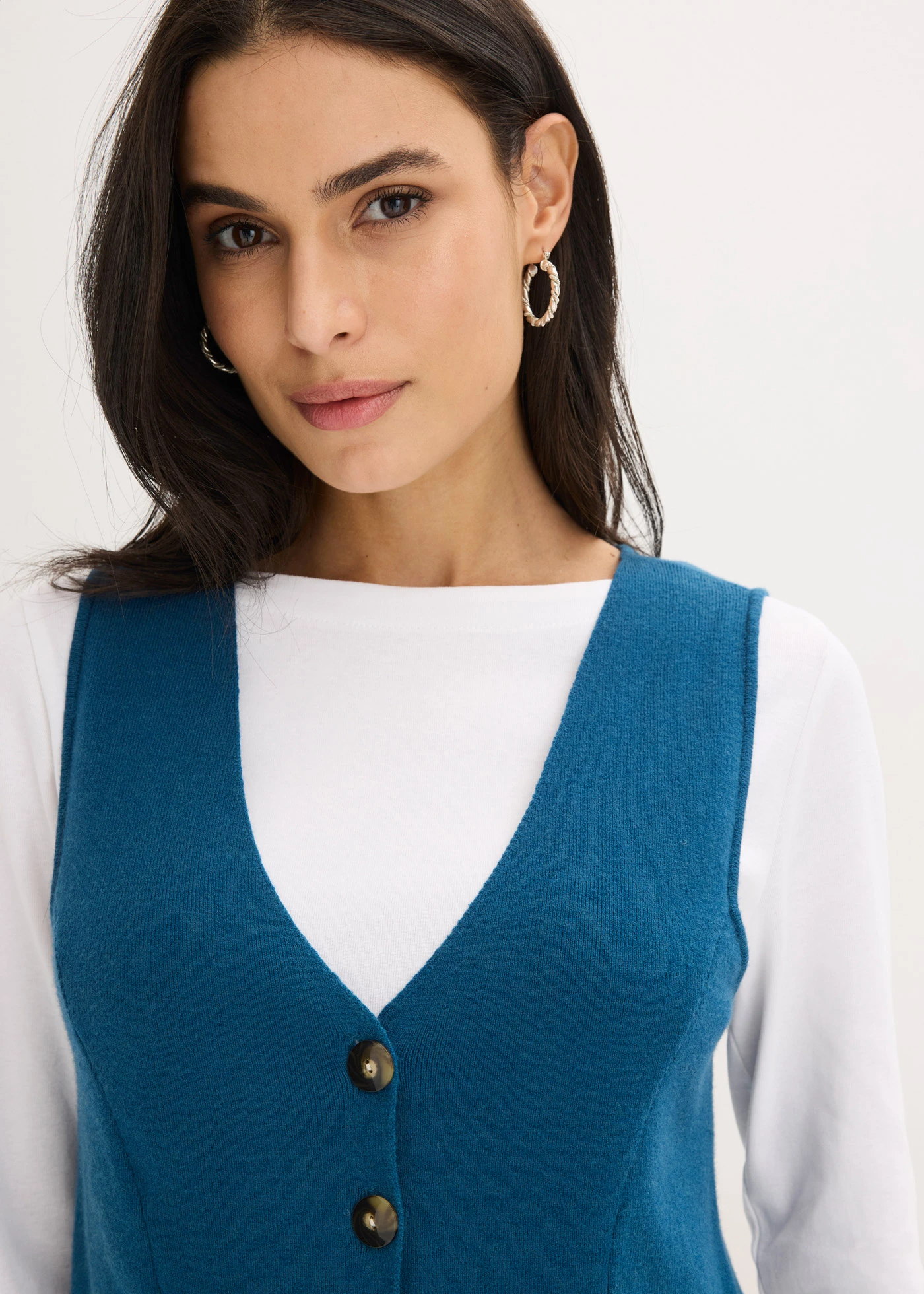 Kamizelka dzianinowa • niebieskozielony • sklep bonprix